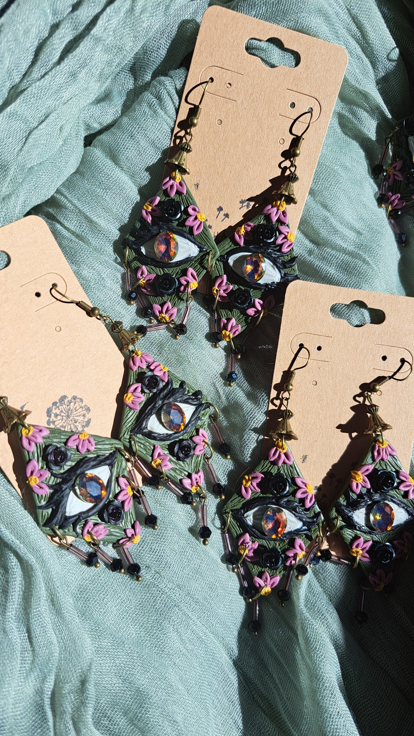 Handmade Polymer Clay "The Eye" Earrings