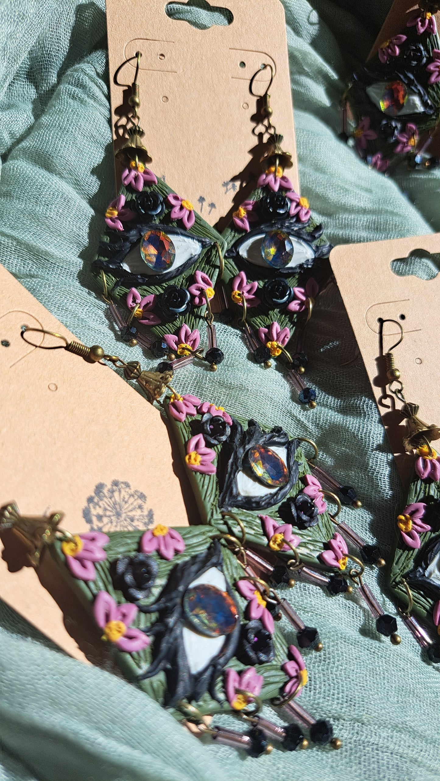 Handmade Polymer Clay "The Eye" Earrings