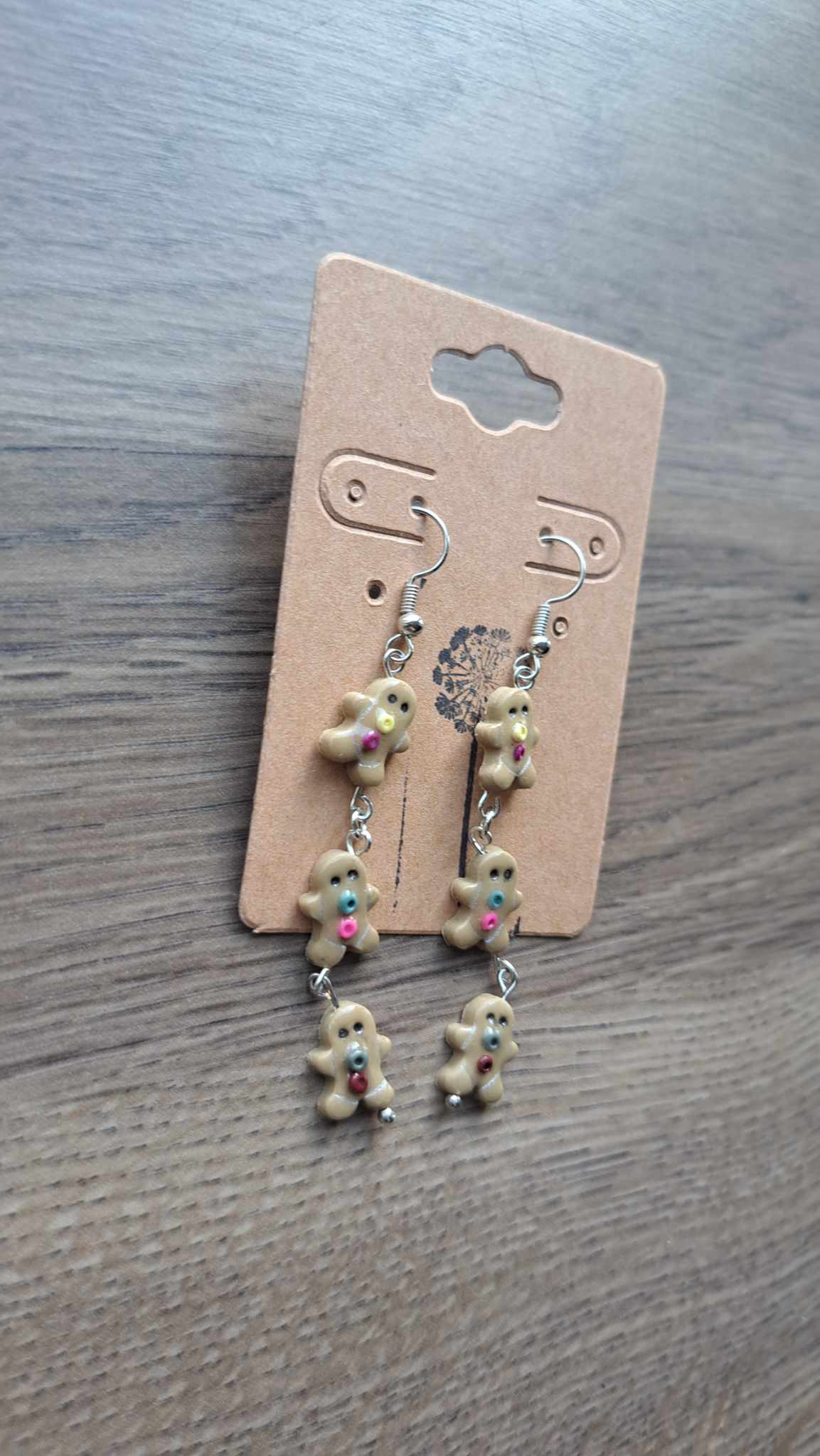 Dangling Gingerbread People Earrings
