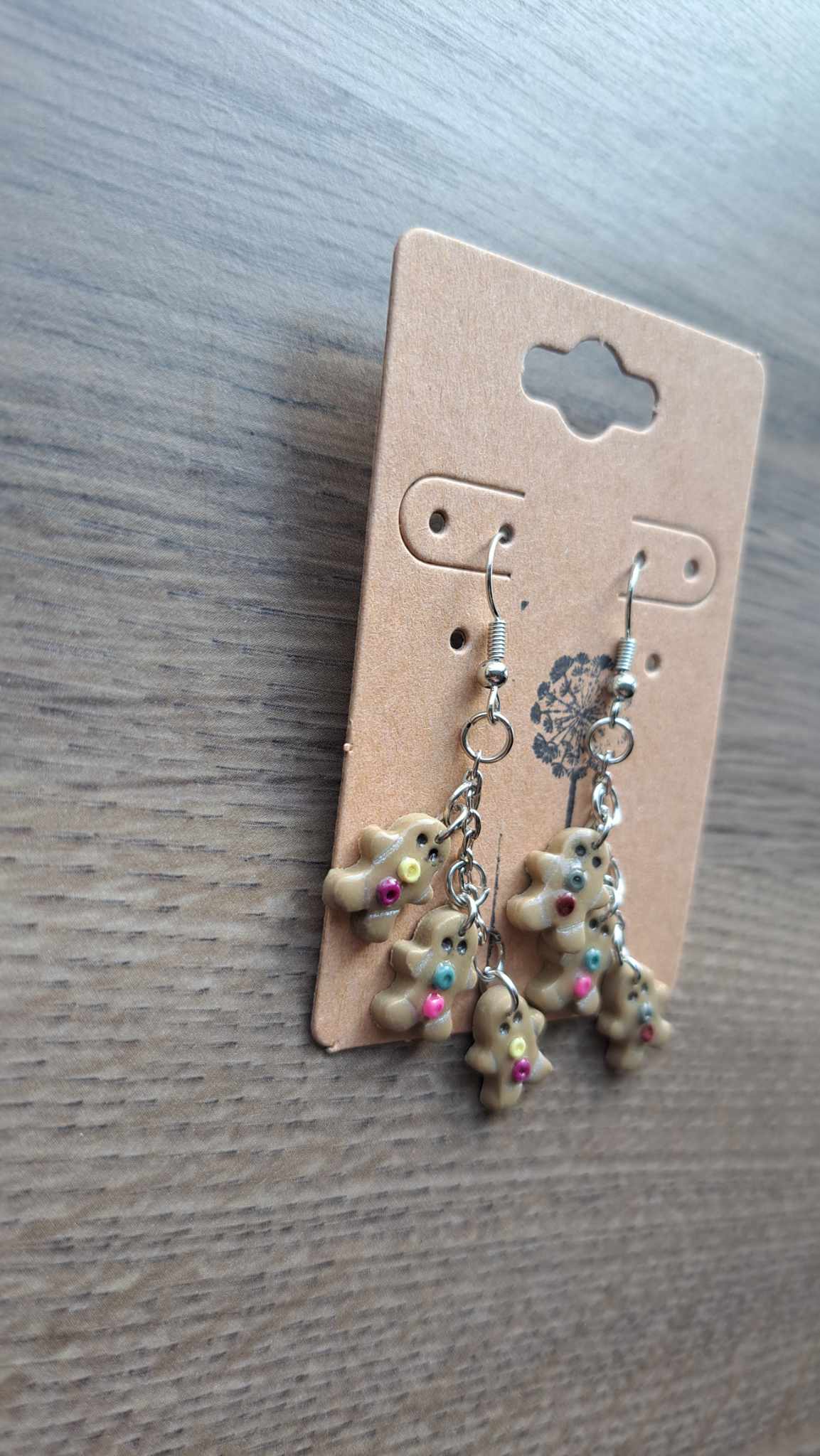 Dangling Gingerbread People Earrings