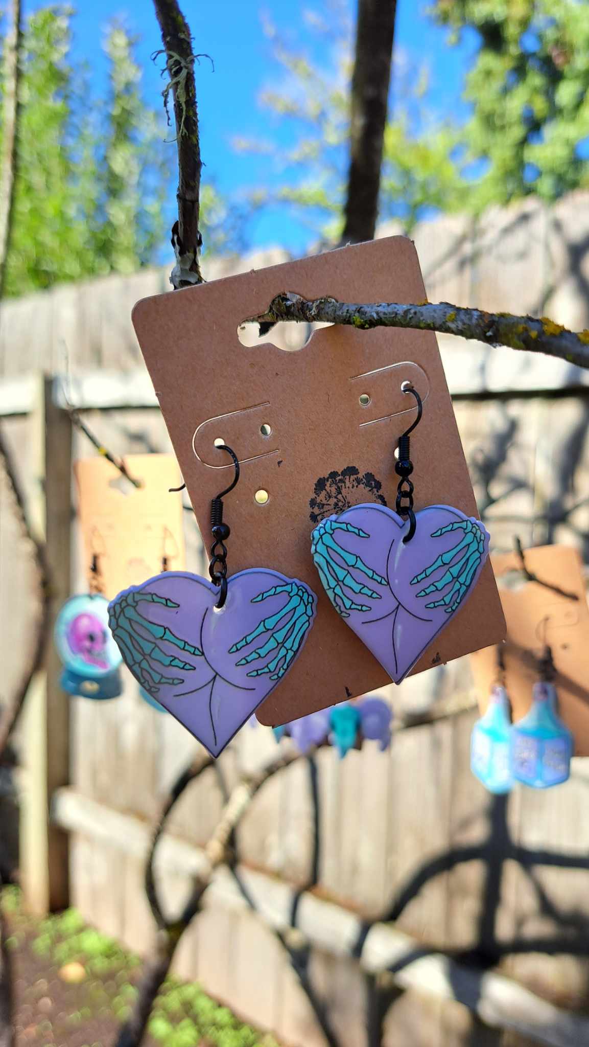 Acrylic "Skeleton Hands Grabbing Booty" Earrings