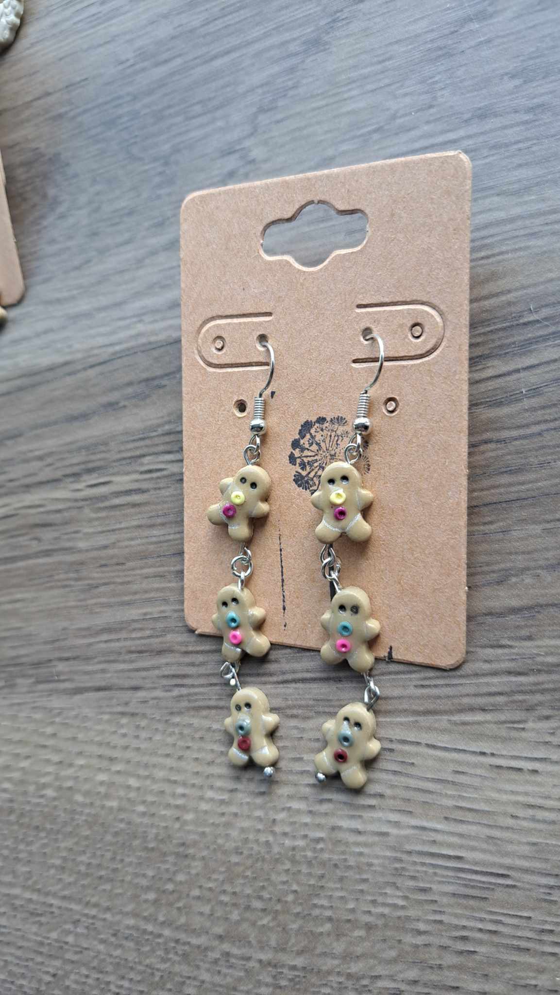 Dangling Gingerbread People Earrings