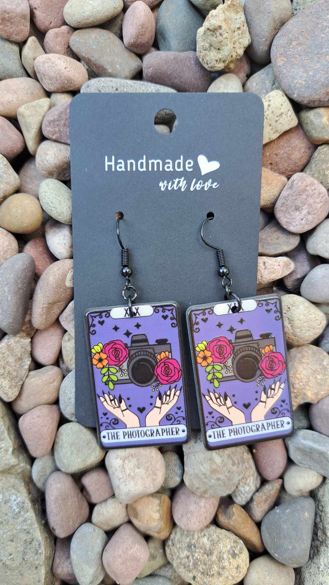 Acrylic "The Photographer" Card Earrings