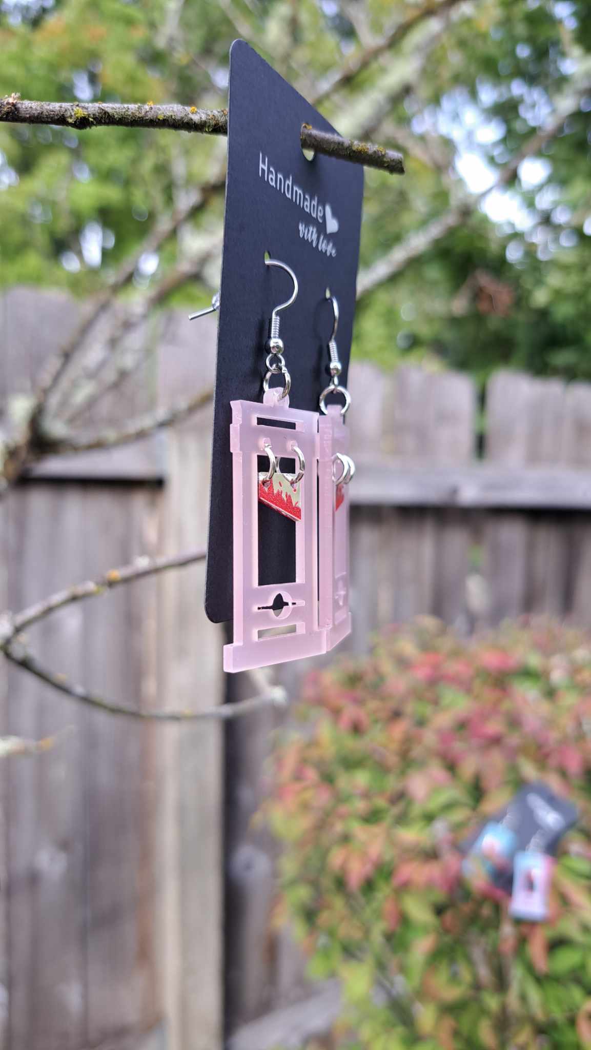 Guillotine Earrings (Warning: Image with Fake Blood)