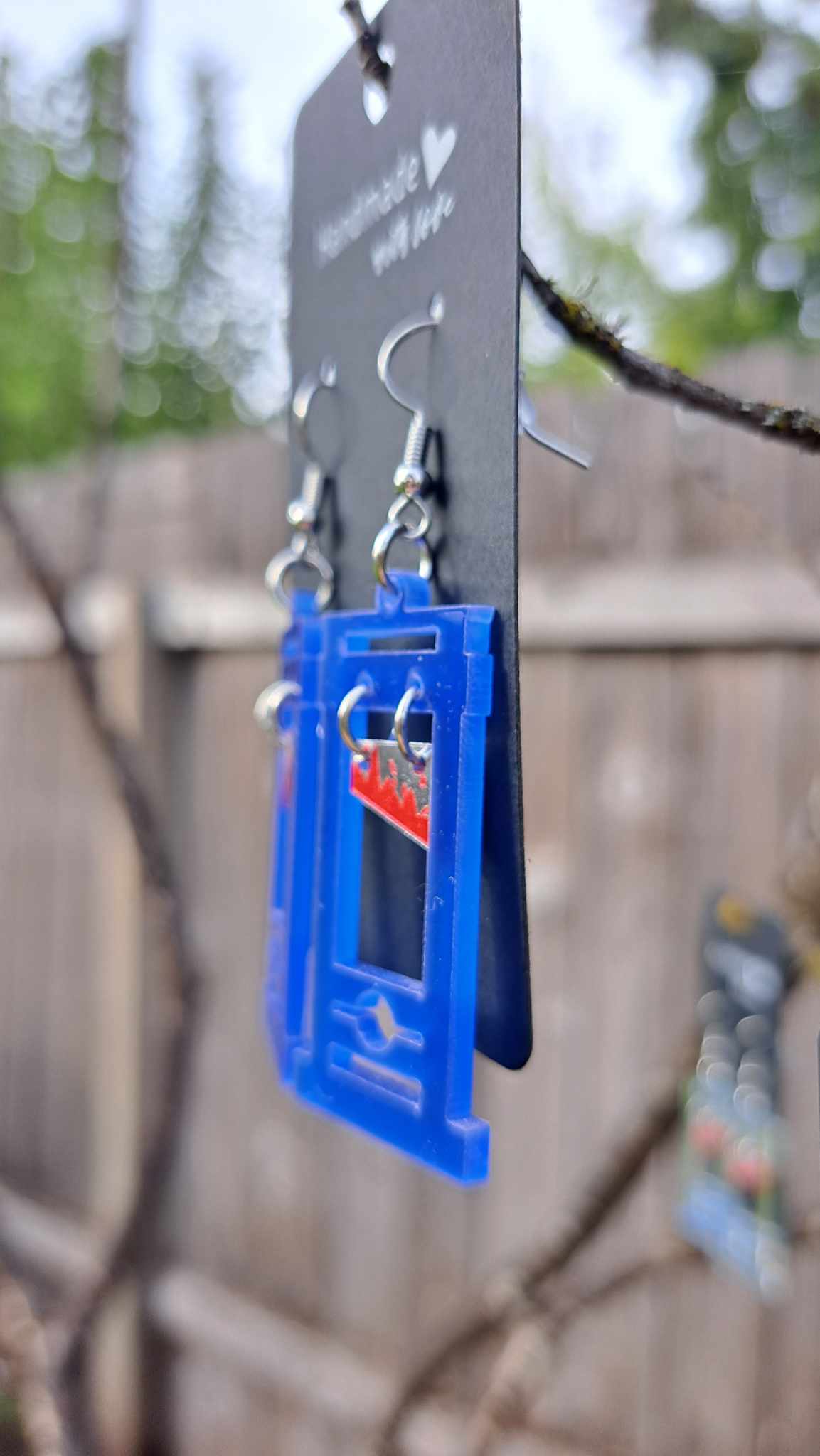 Guillotine Earrings (Warning: Image with Fake Blood)