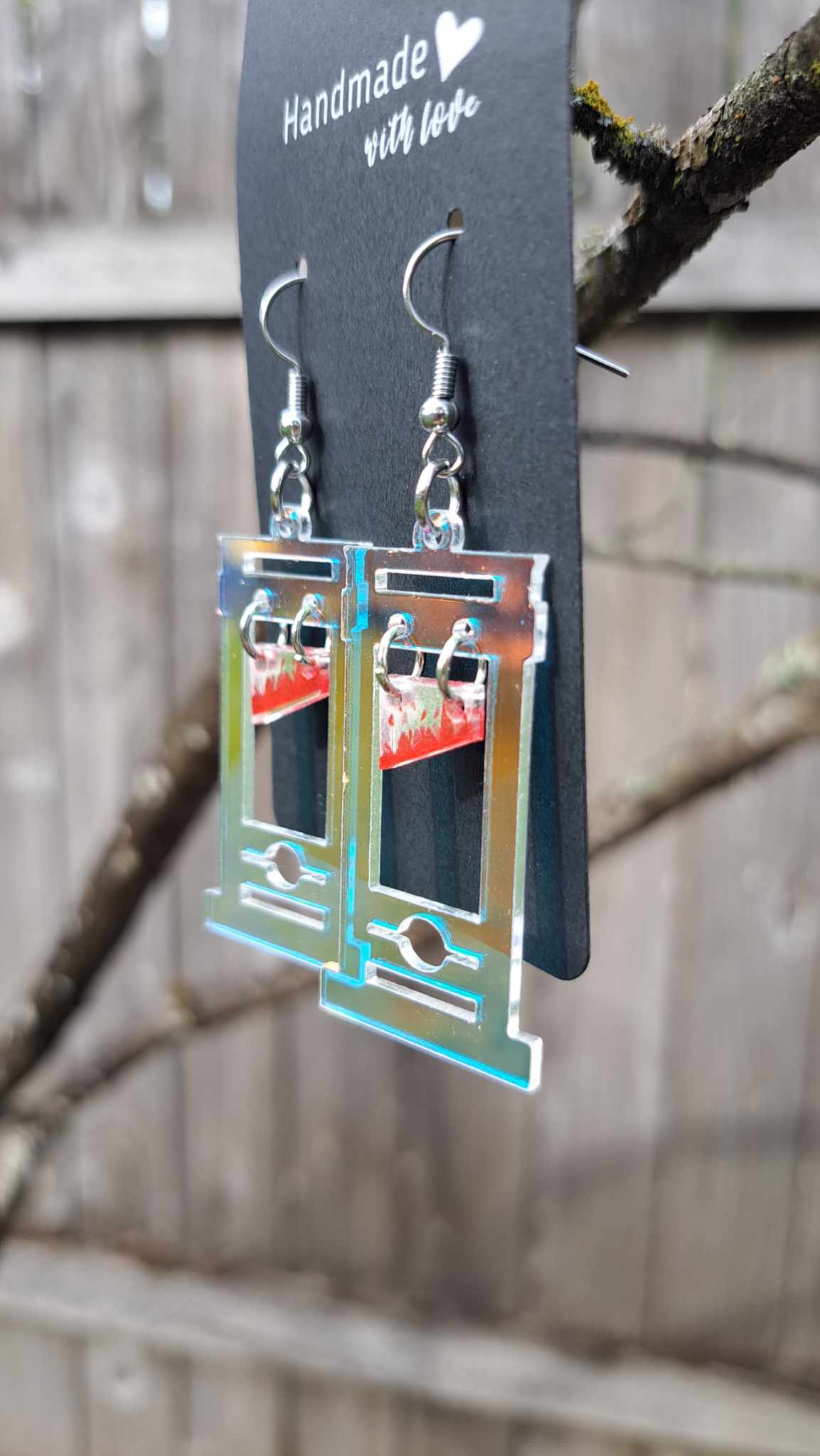 Guillotine Earrings (Warning: Image with Fake Blood)
