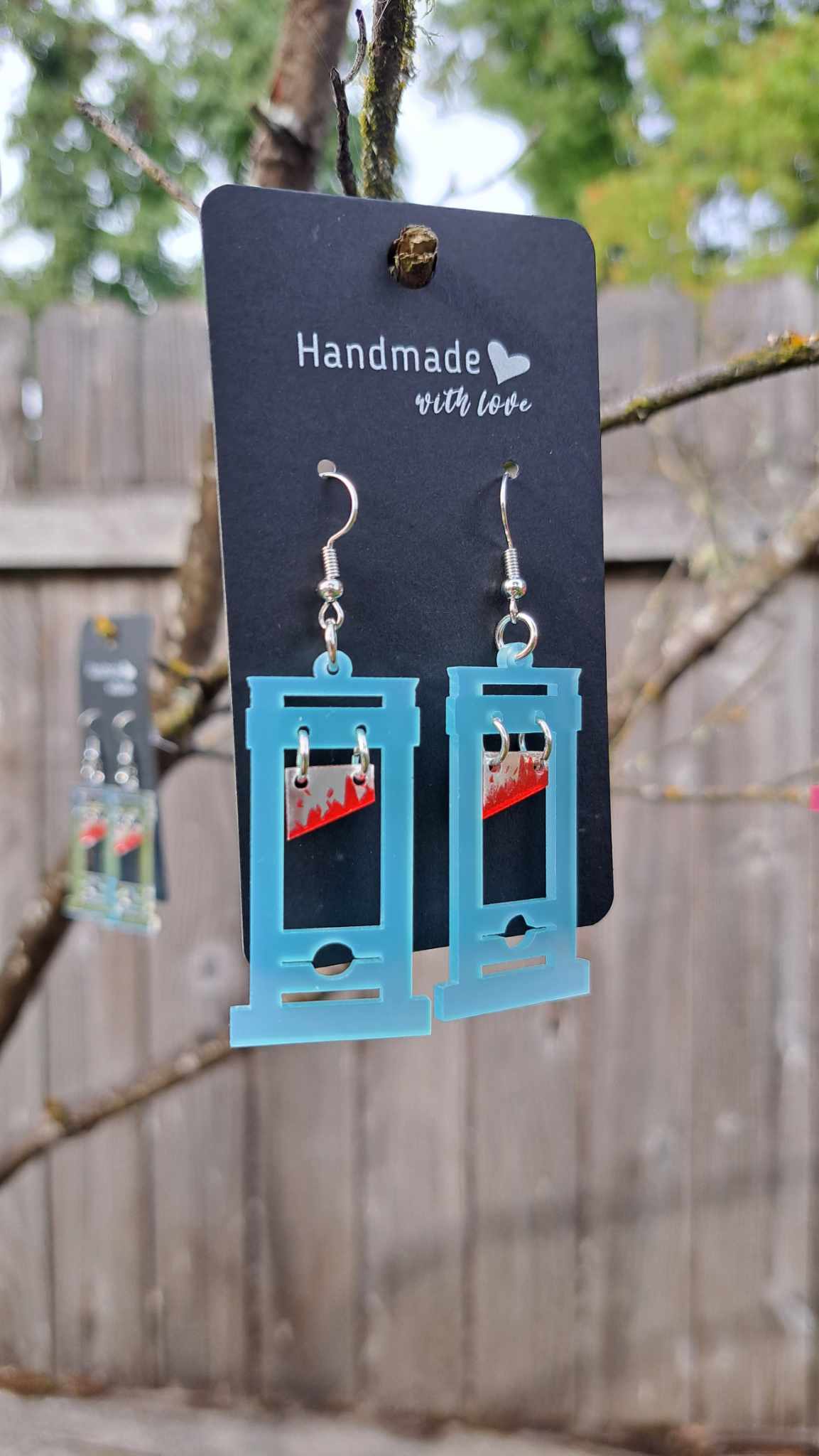 Guillotine Earrings (Warning: Image with Fake Blood)