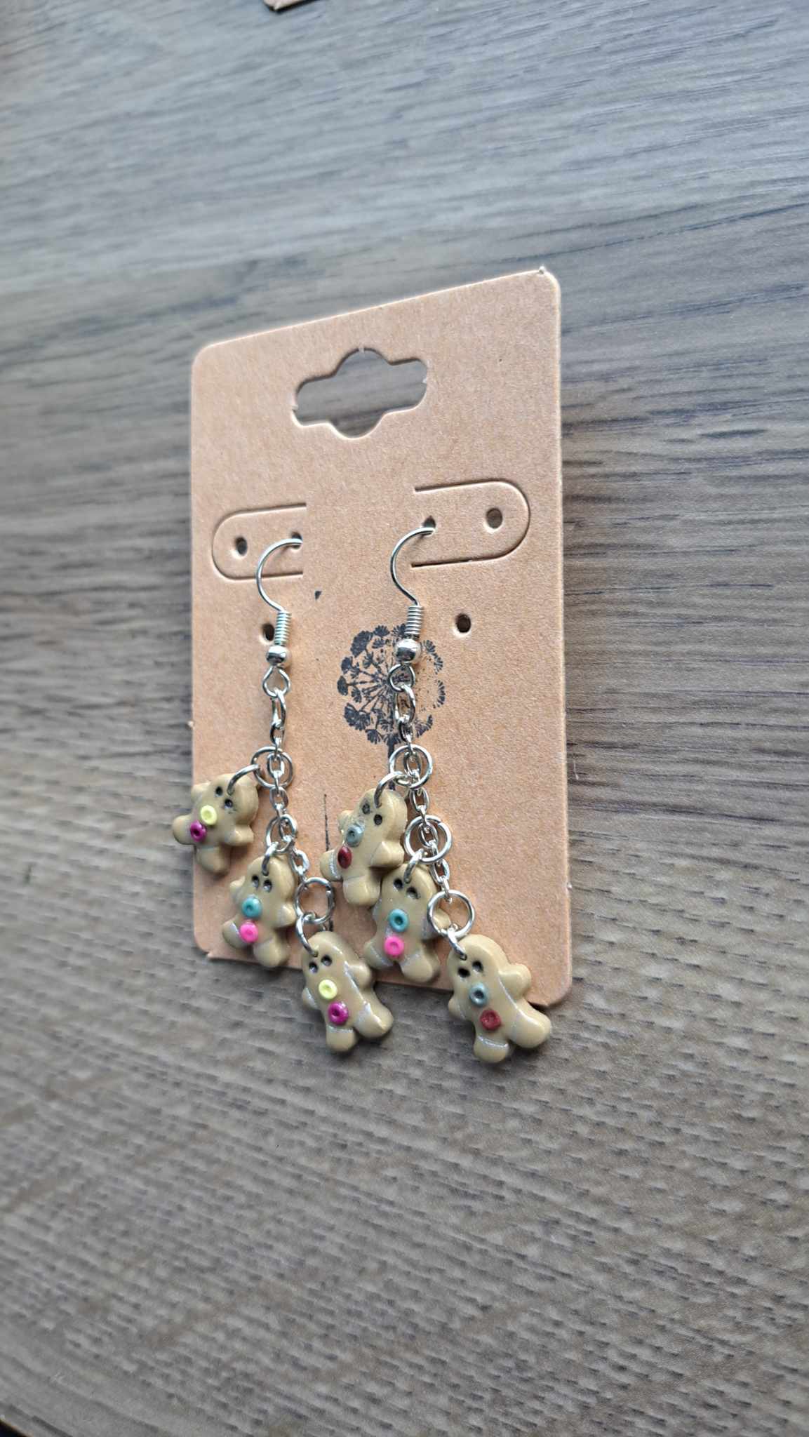 Dangling Gingerbread People Earrings