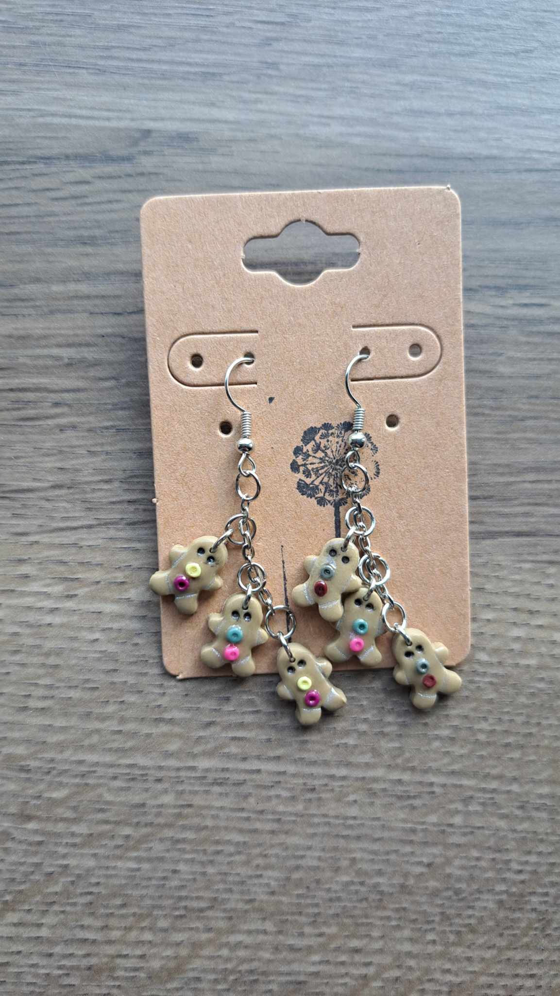 Dangling Gingerbread People Earrings