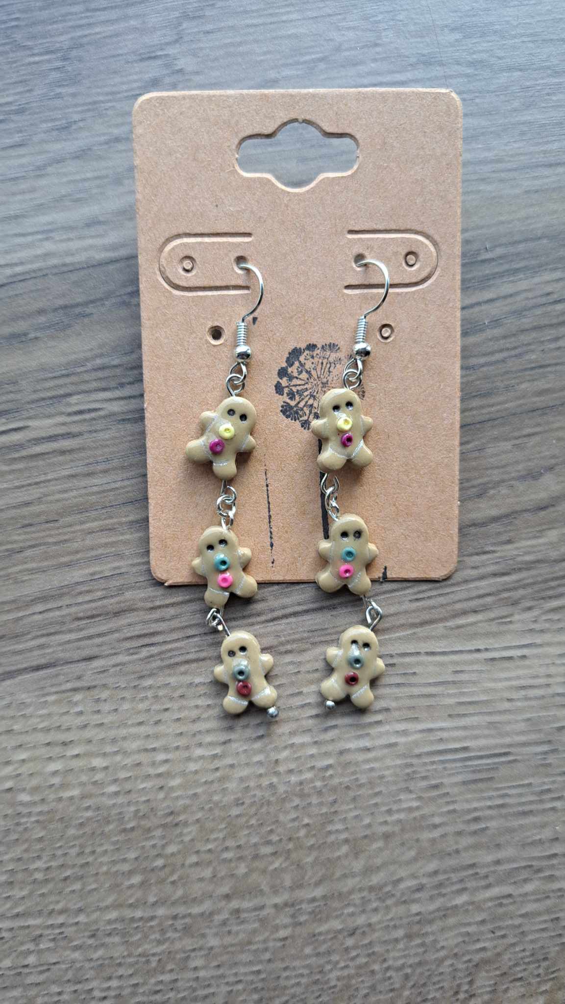 Dangling Gingerbread People Earrings