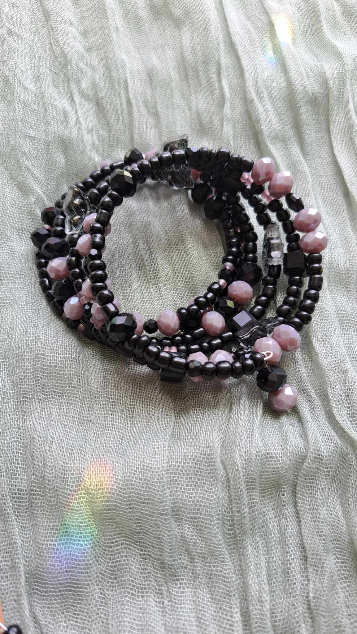 Handcrafted Black/Lilac Butterfly Set