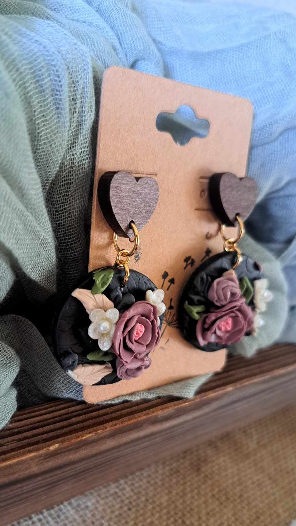 Circle Handmade Polymer Clay Earrings