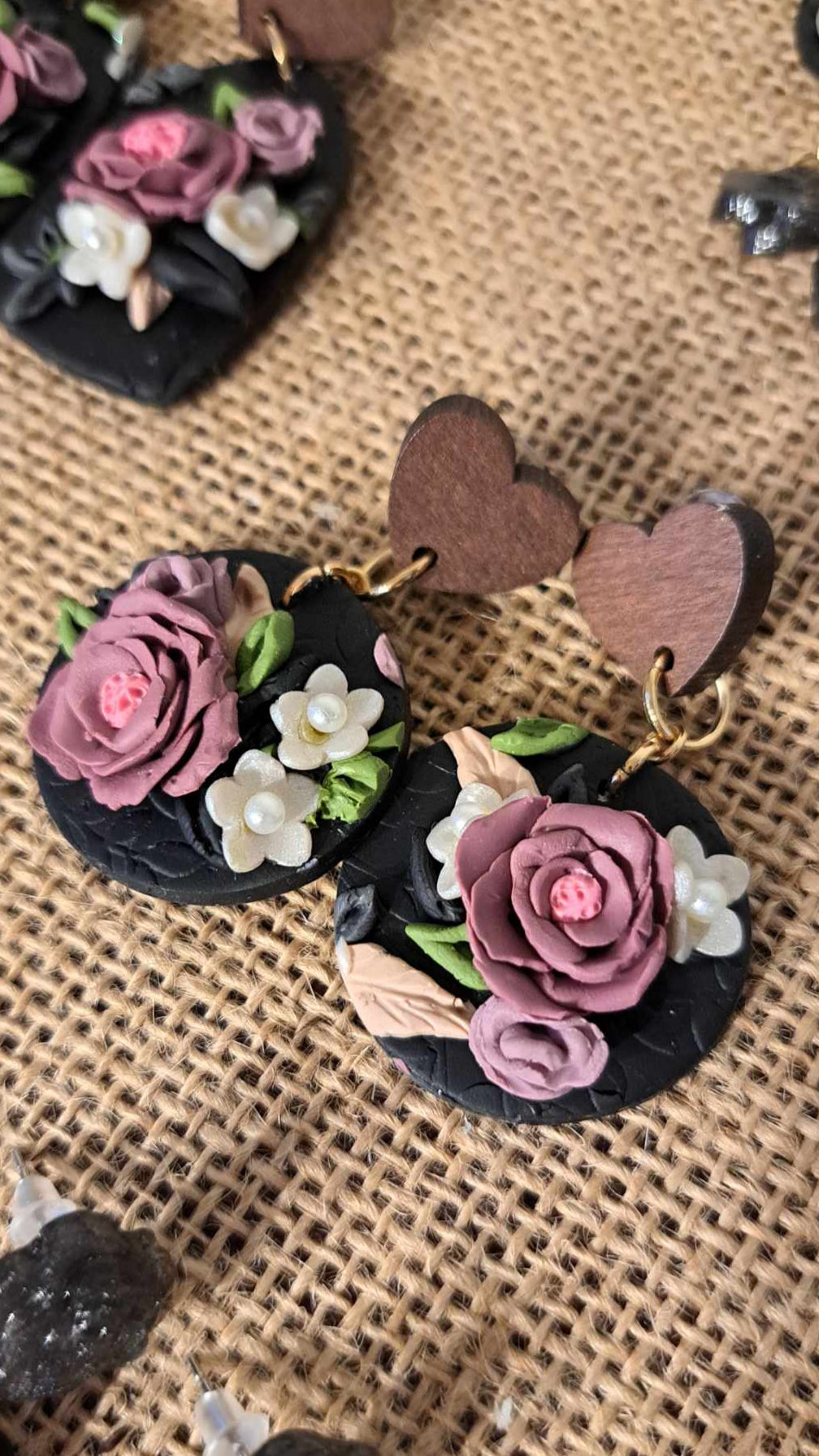 Circle Handmade Polymer Clay Earrings