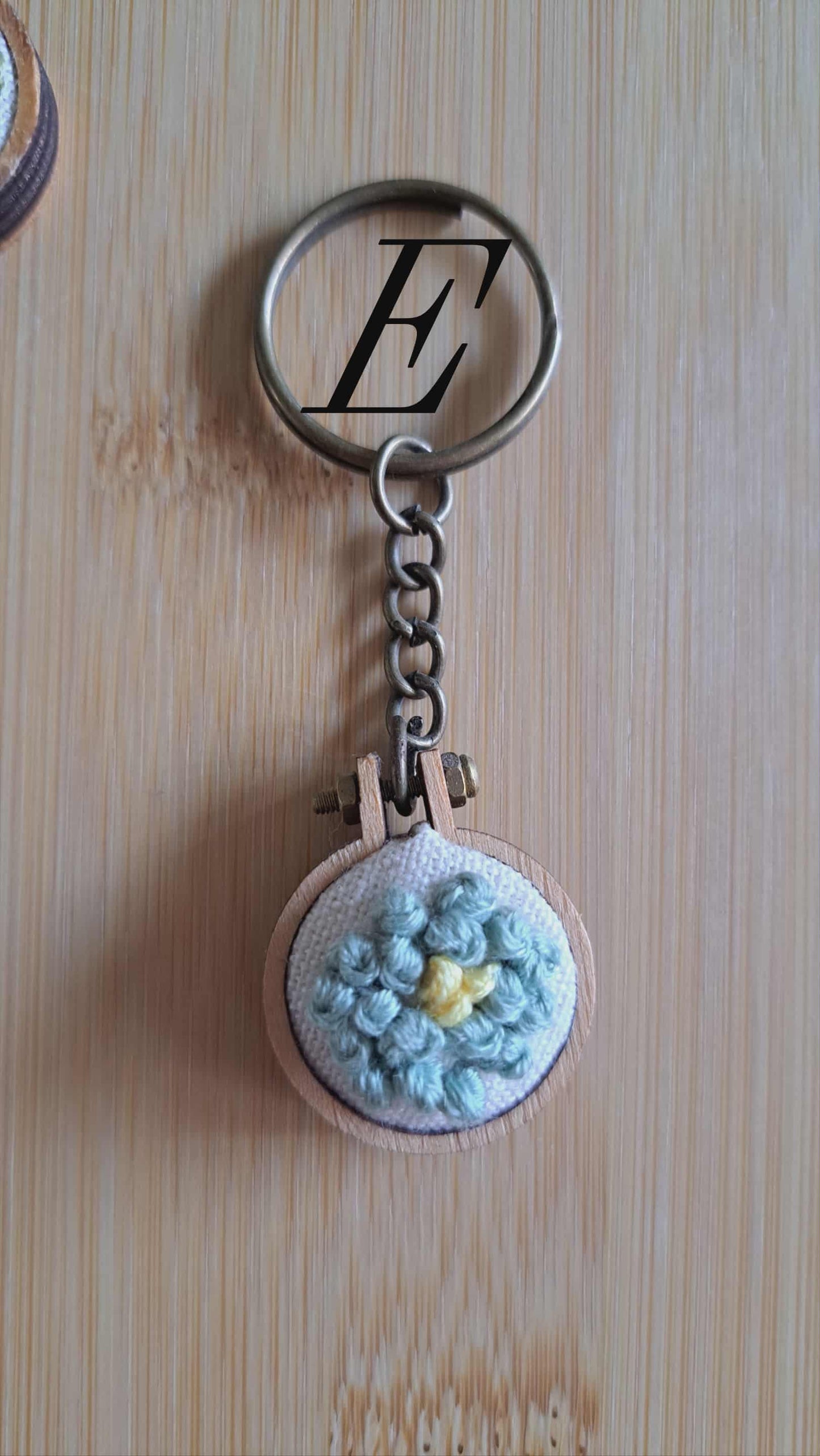 Handcrafted Embroidered Flower Keychains