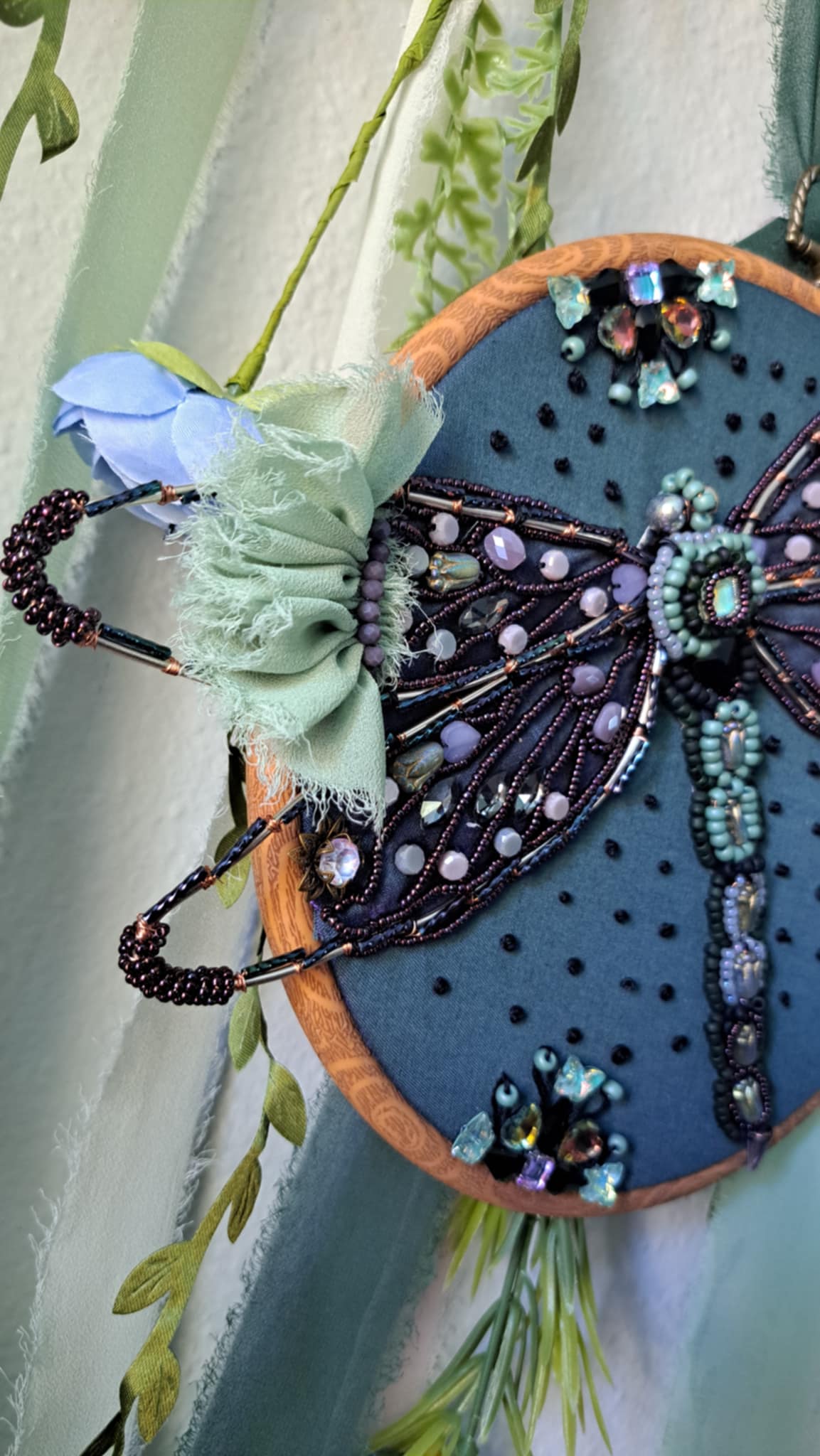 Handcrafted "The Dragonfly" Beaded Wall Hanger