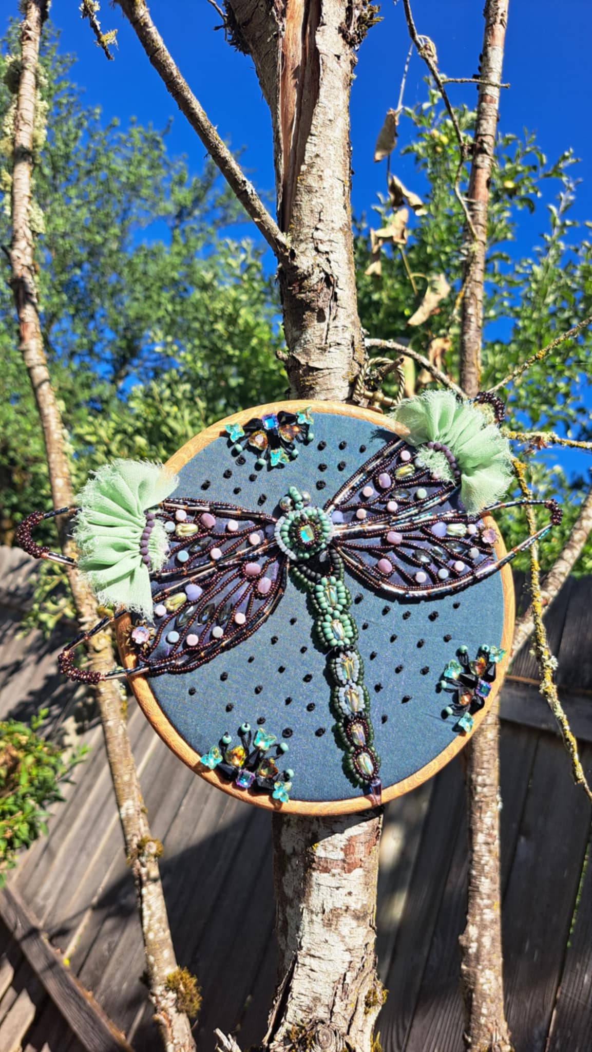 Handcrafted "The Dragonfly" Beaded Wall Hanger