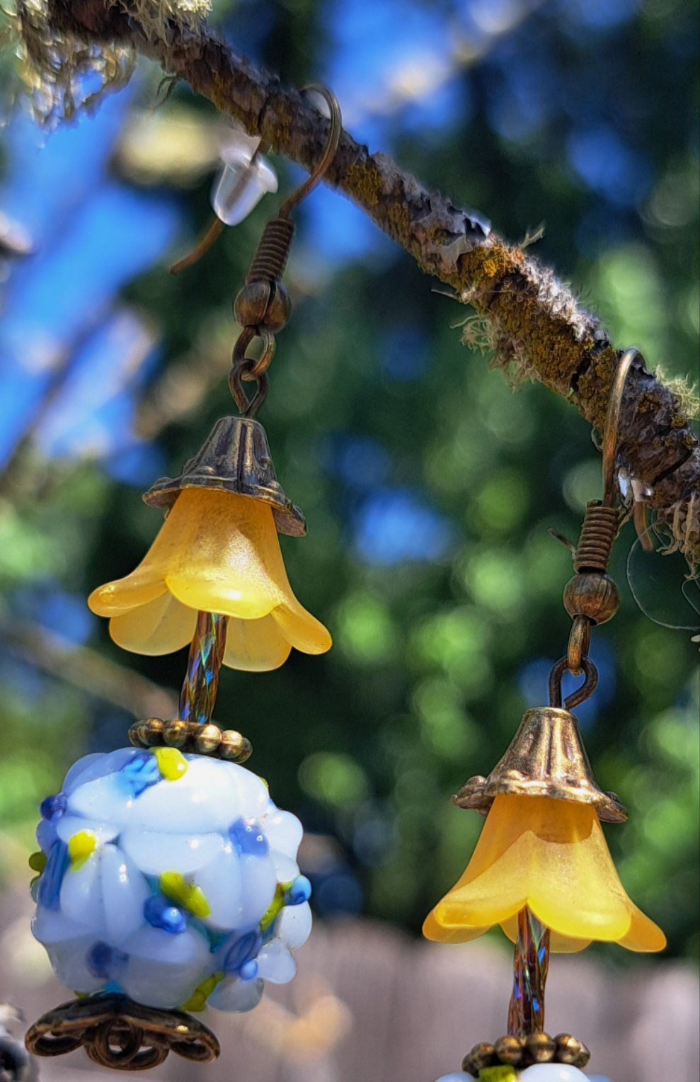 Handcrafted "Antique Lamp" Dangle Earrings