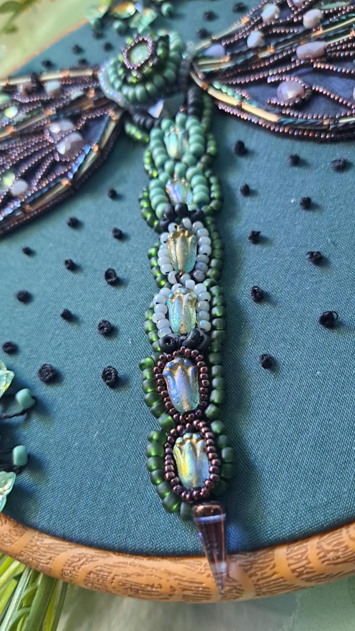 Handcrafted "The Dragonfly" Beaded Wall Hanger