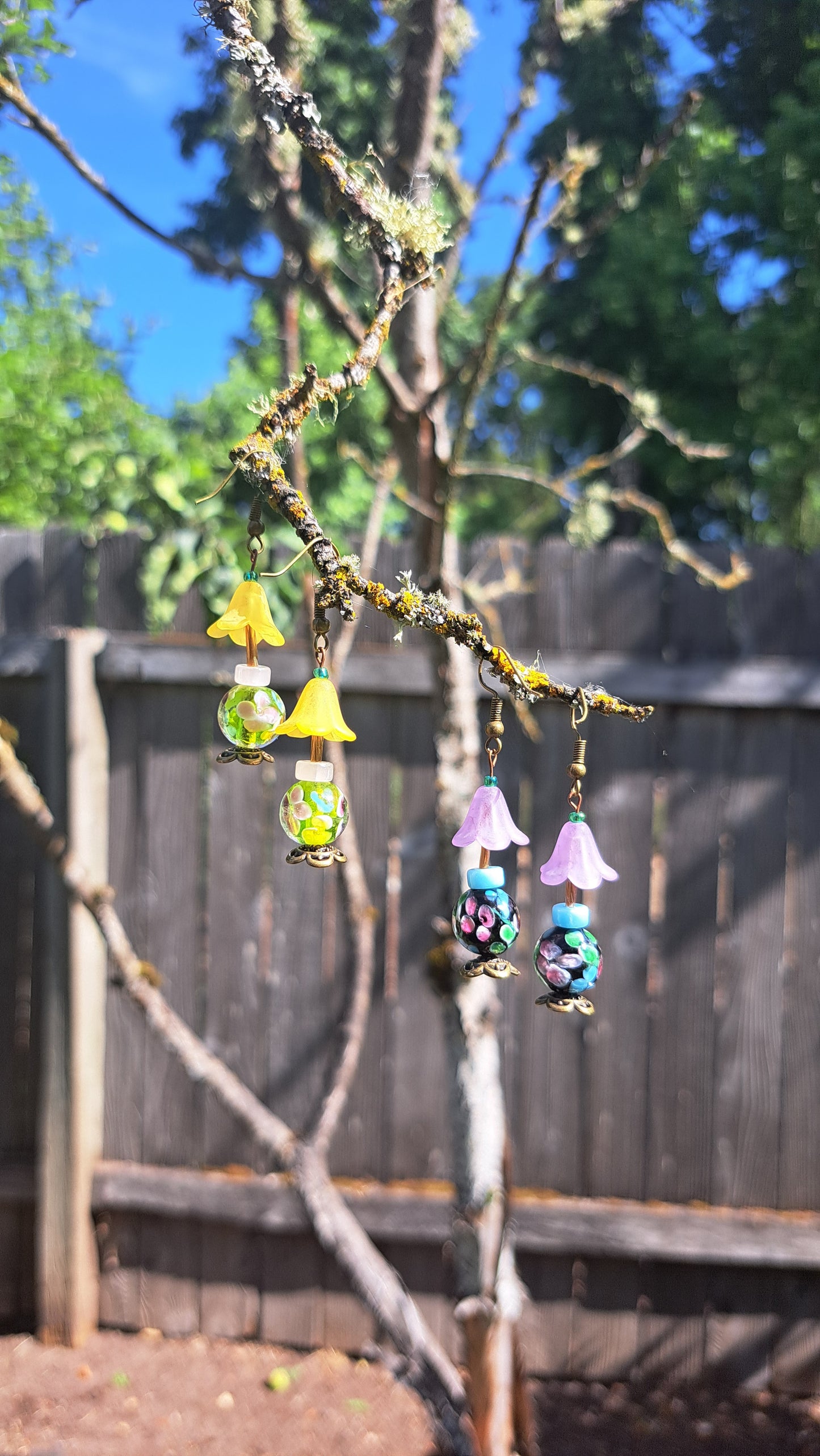 Handcrafted Antique Lamp Dangle Earrings