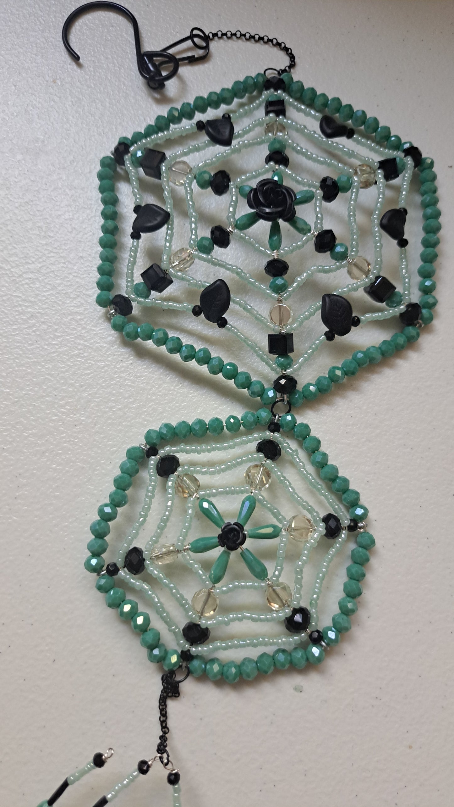 Handcrafted "Elliott" Spider & Webs Suncatcher