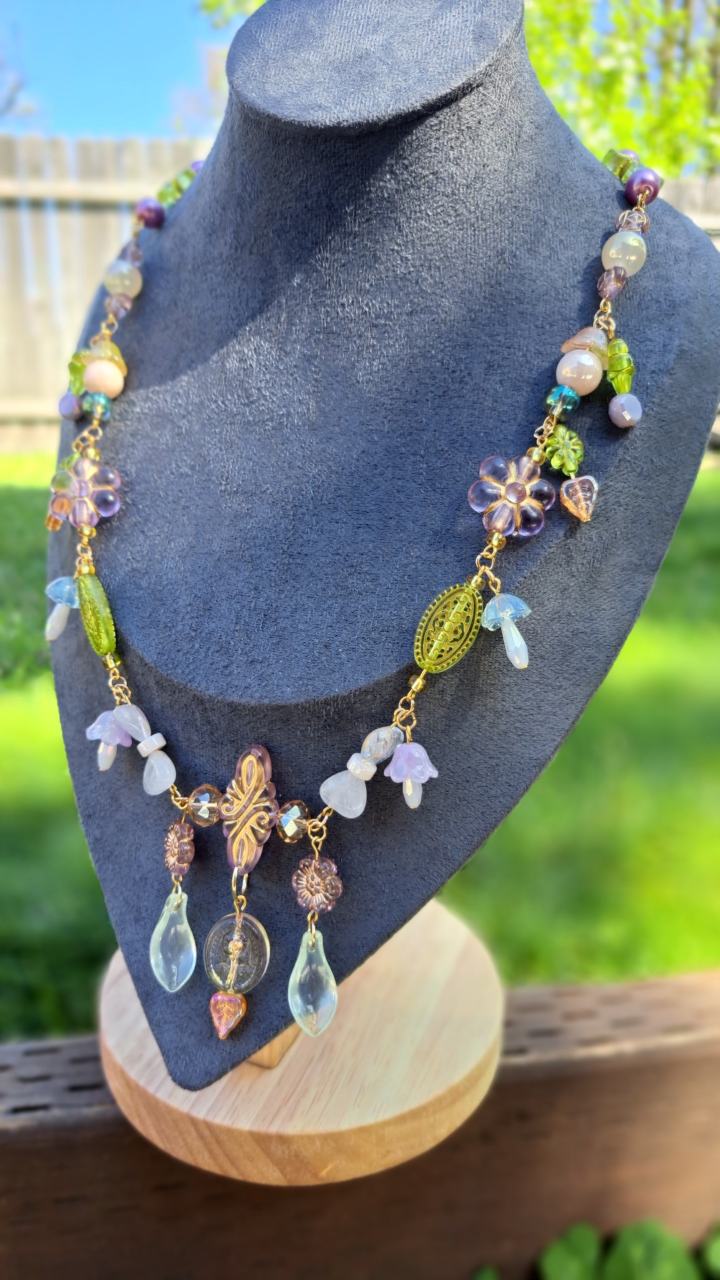 Handcrafted Whimsical Forest Necklace (C)