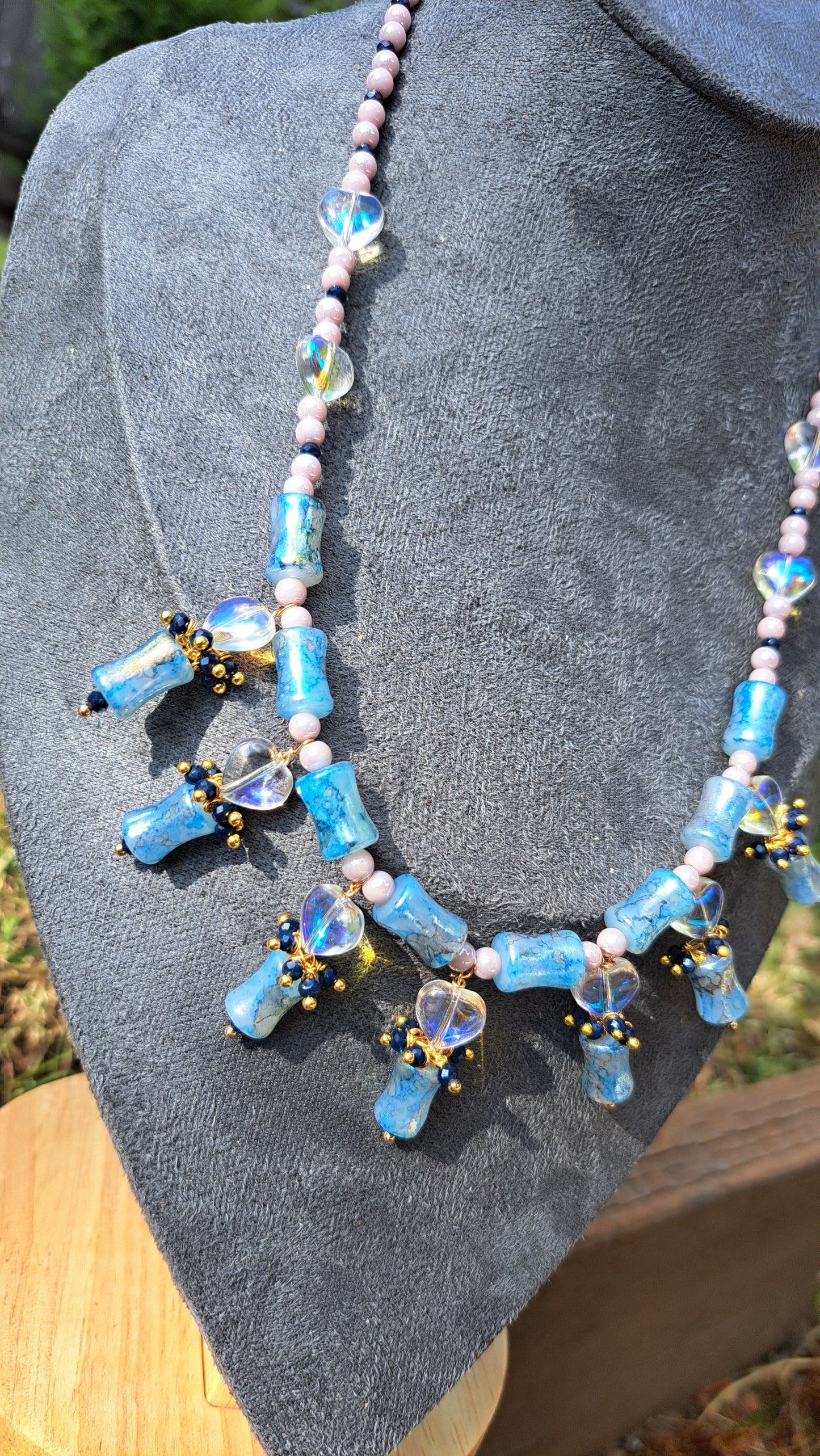 Handcrafted Heart Drop Necklace