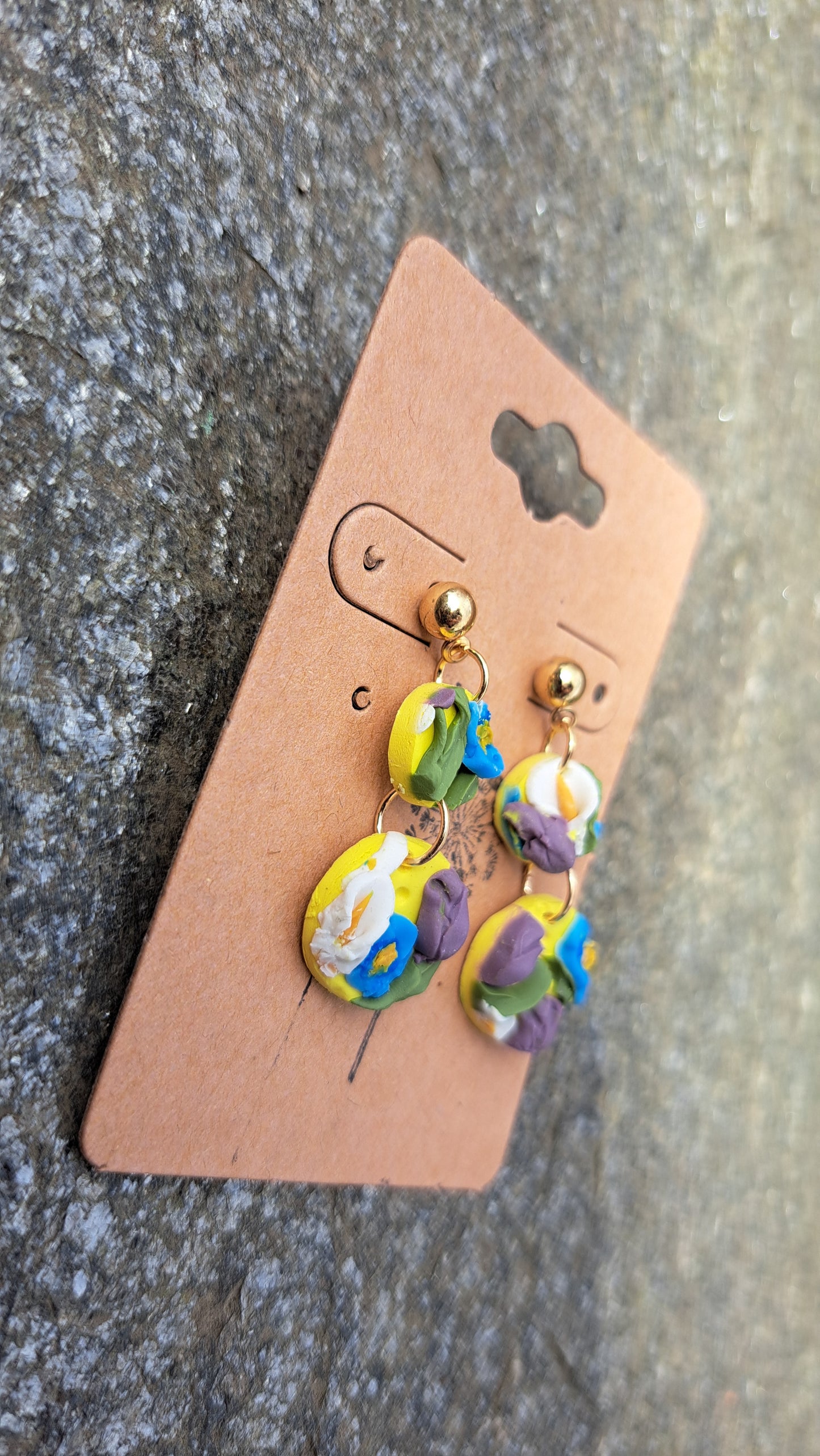 Handmade Tulip/Lily/ Forget Me Not Dangle Earrings