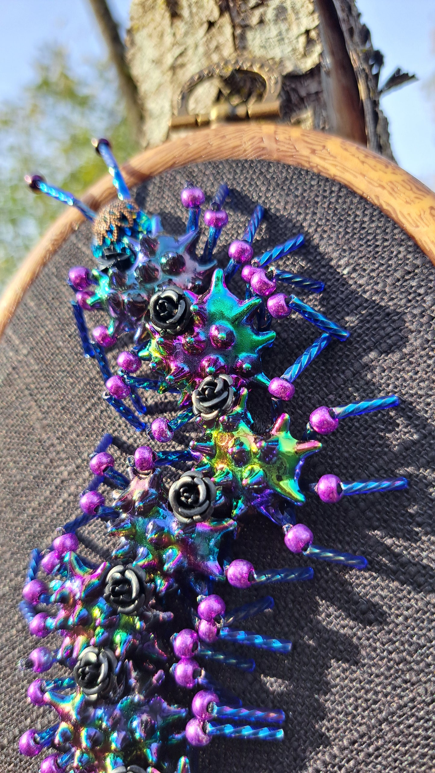 Handcrafted Aurora Borealis Centipede Wall Hanger