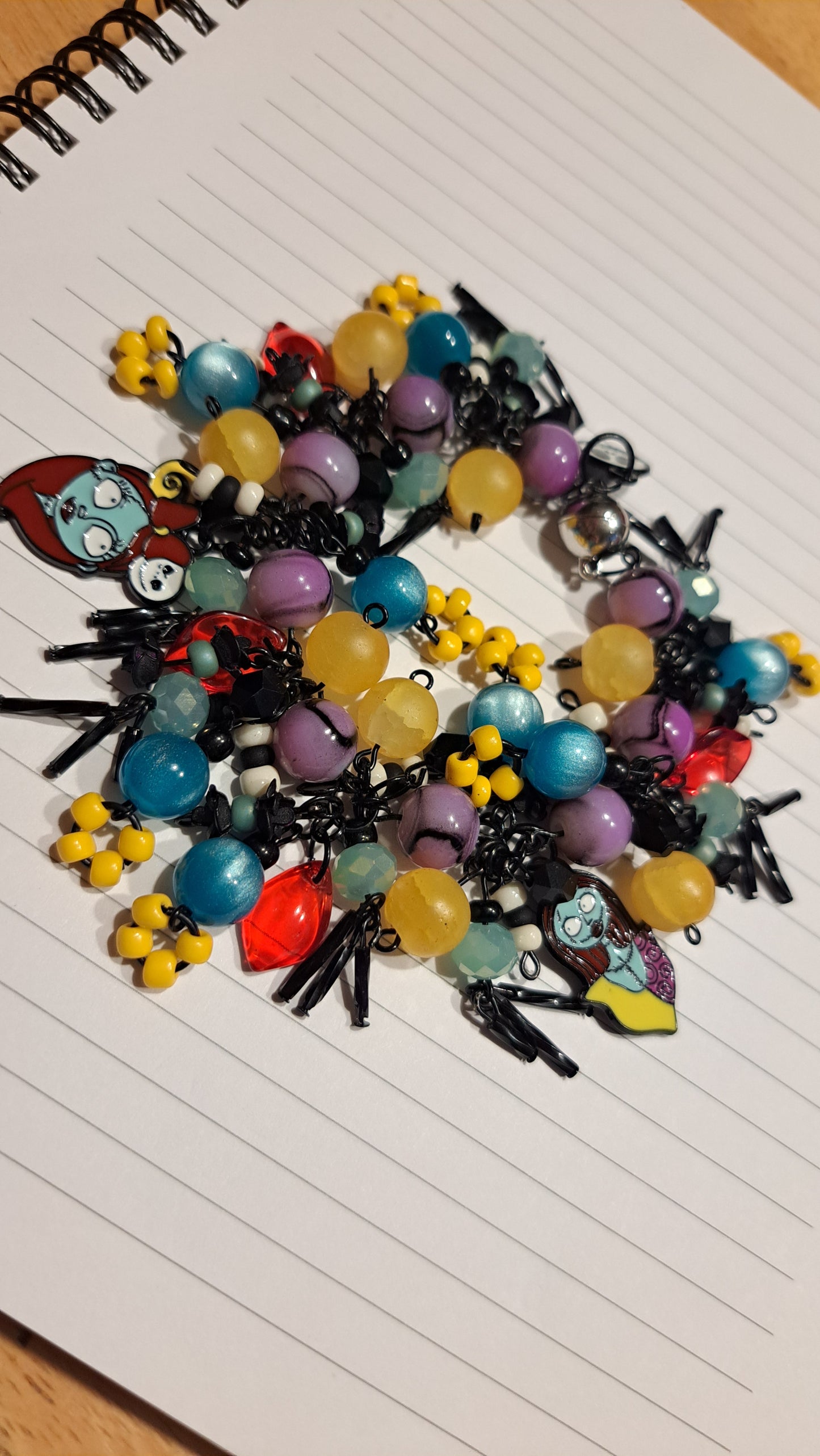 Handcrafted "Not Your Ordinary Rag Doll" Cluster Bead Bracelet