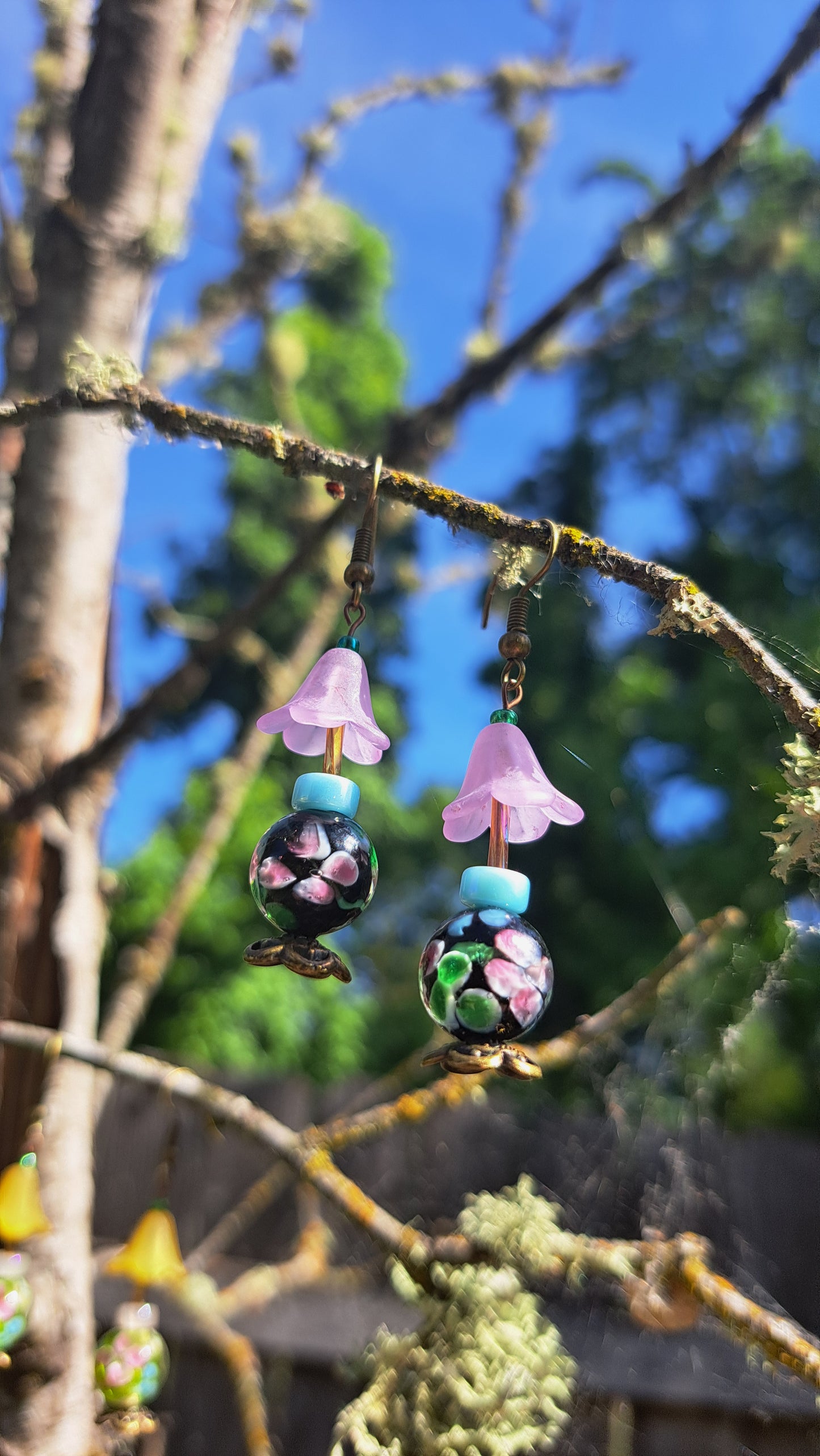 Handcrafted Antique Lamp Dangle Earrings