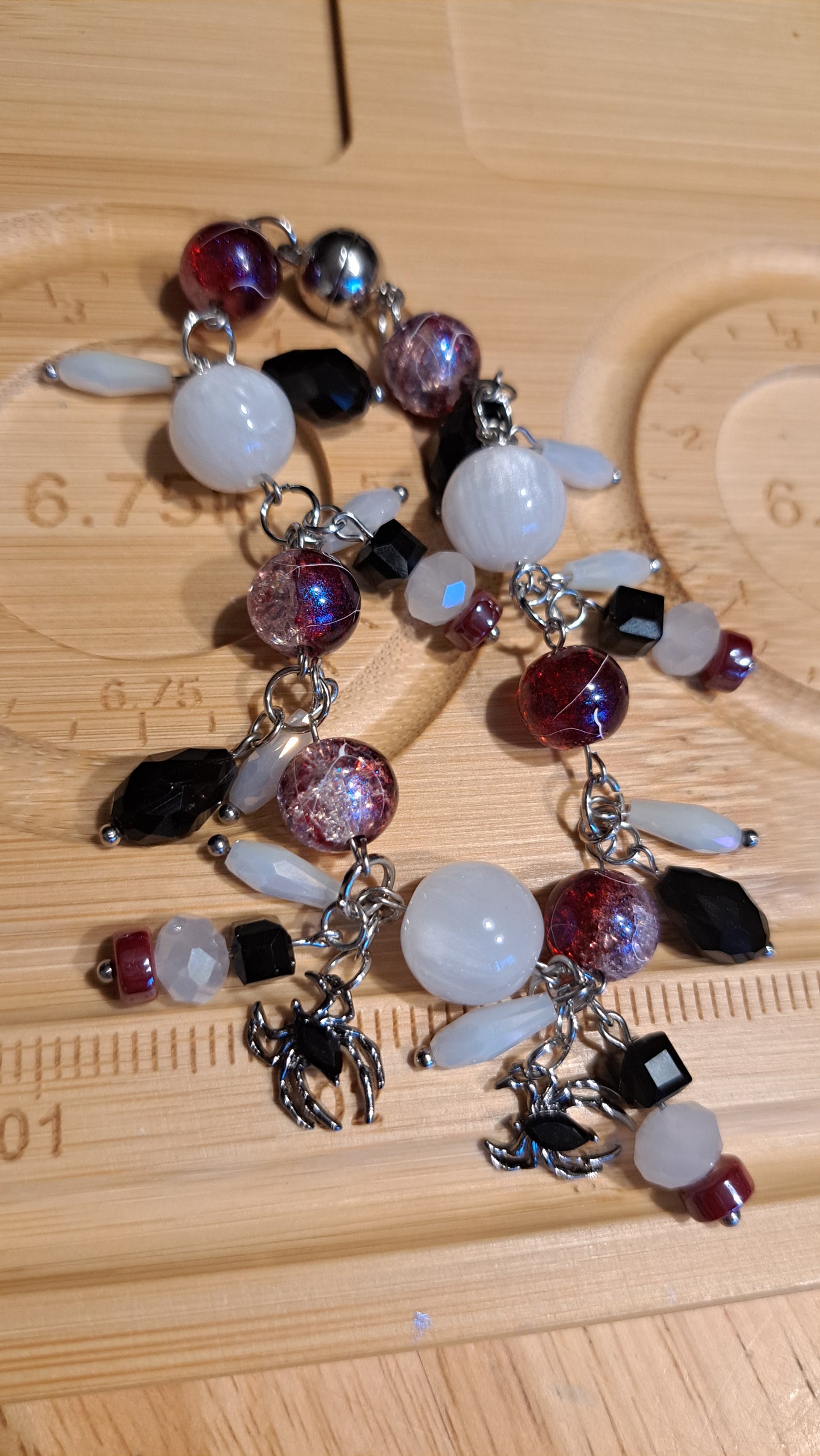 Handcrafted "Bloody Ghost" Bead Bracelet