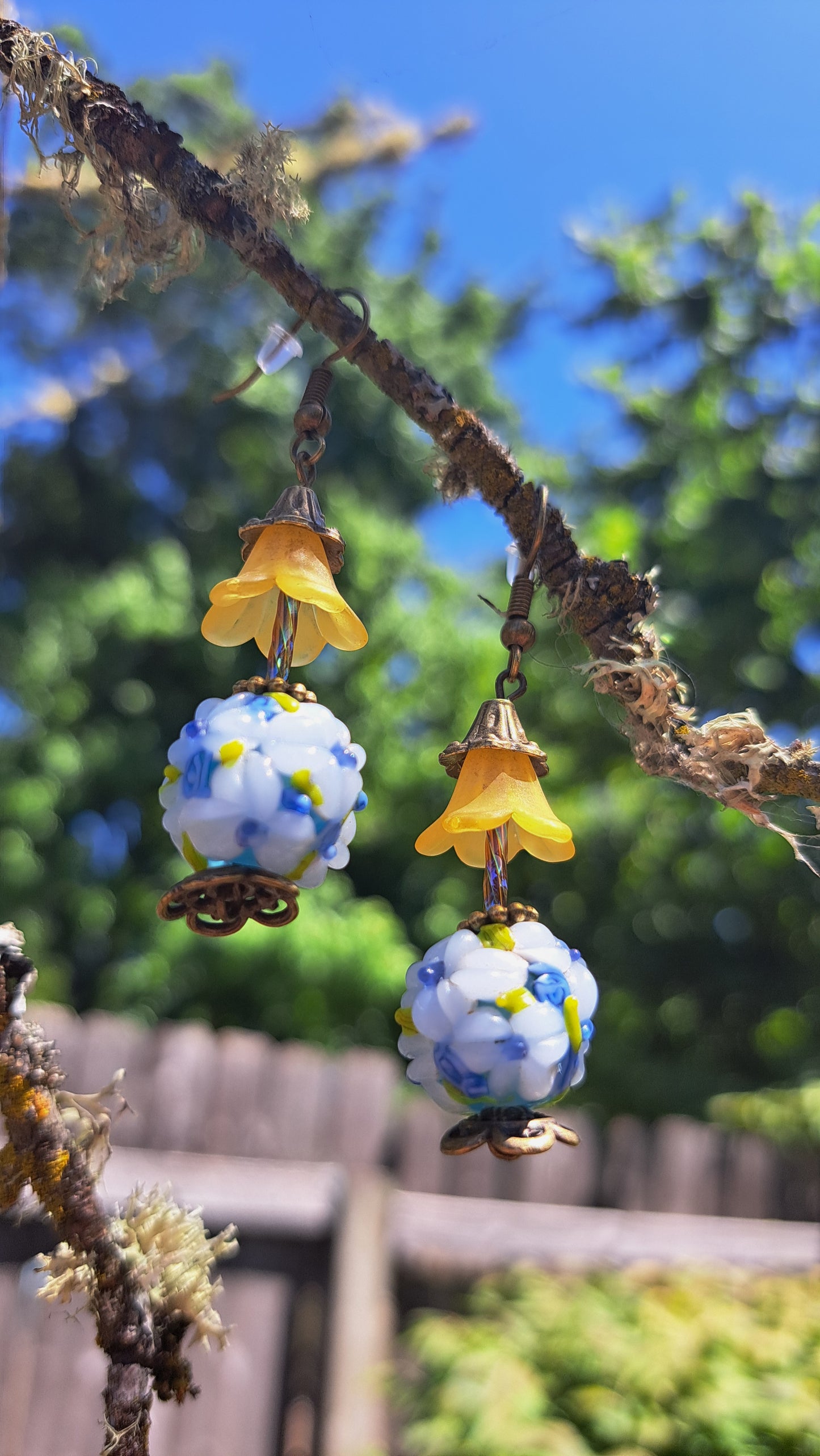 Handcrafted "Antique Lamp" Dangle Earrings