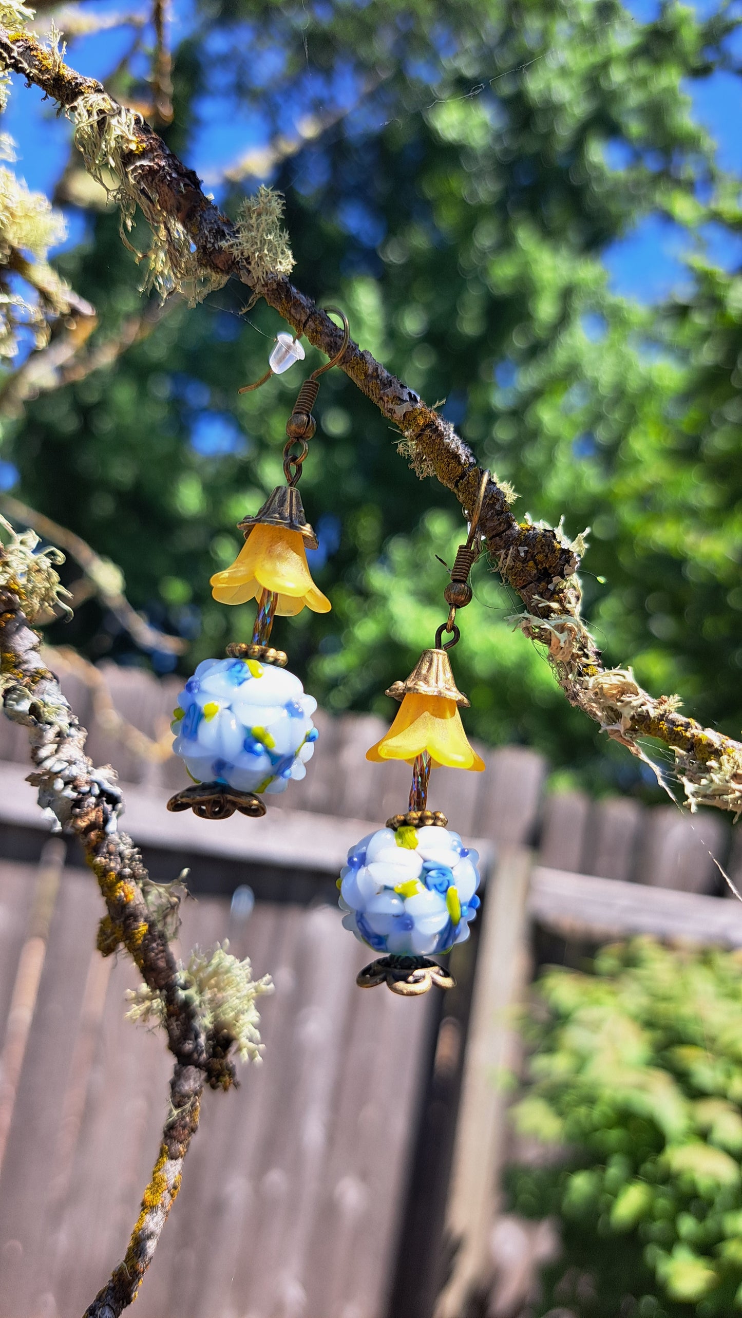 Handcrafted "Antique Lamp" Dangle Earrings