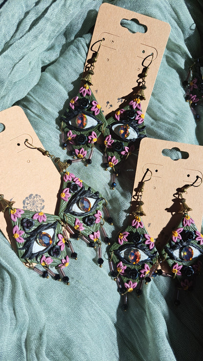 Handmade Polymer Clay "The Eye" Earrings