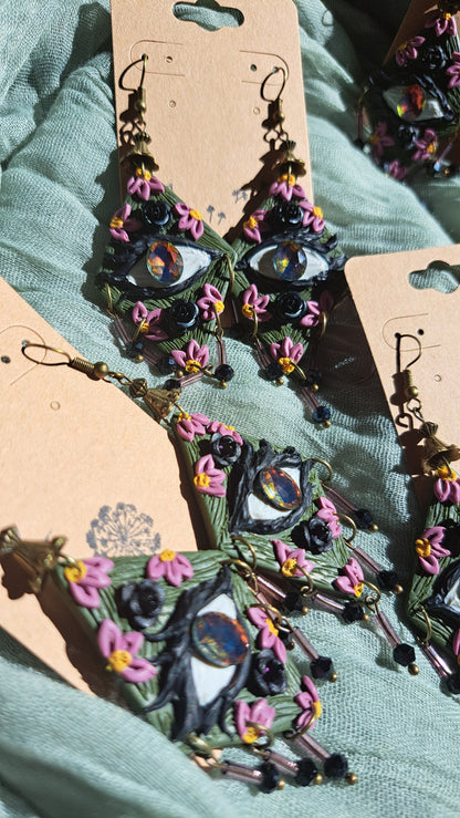 Handmade Polymer Clay "The Eye" Earrings
