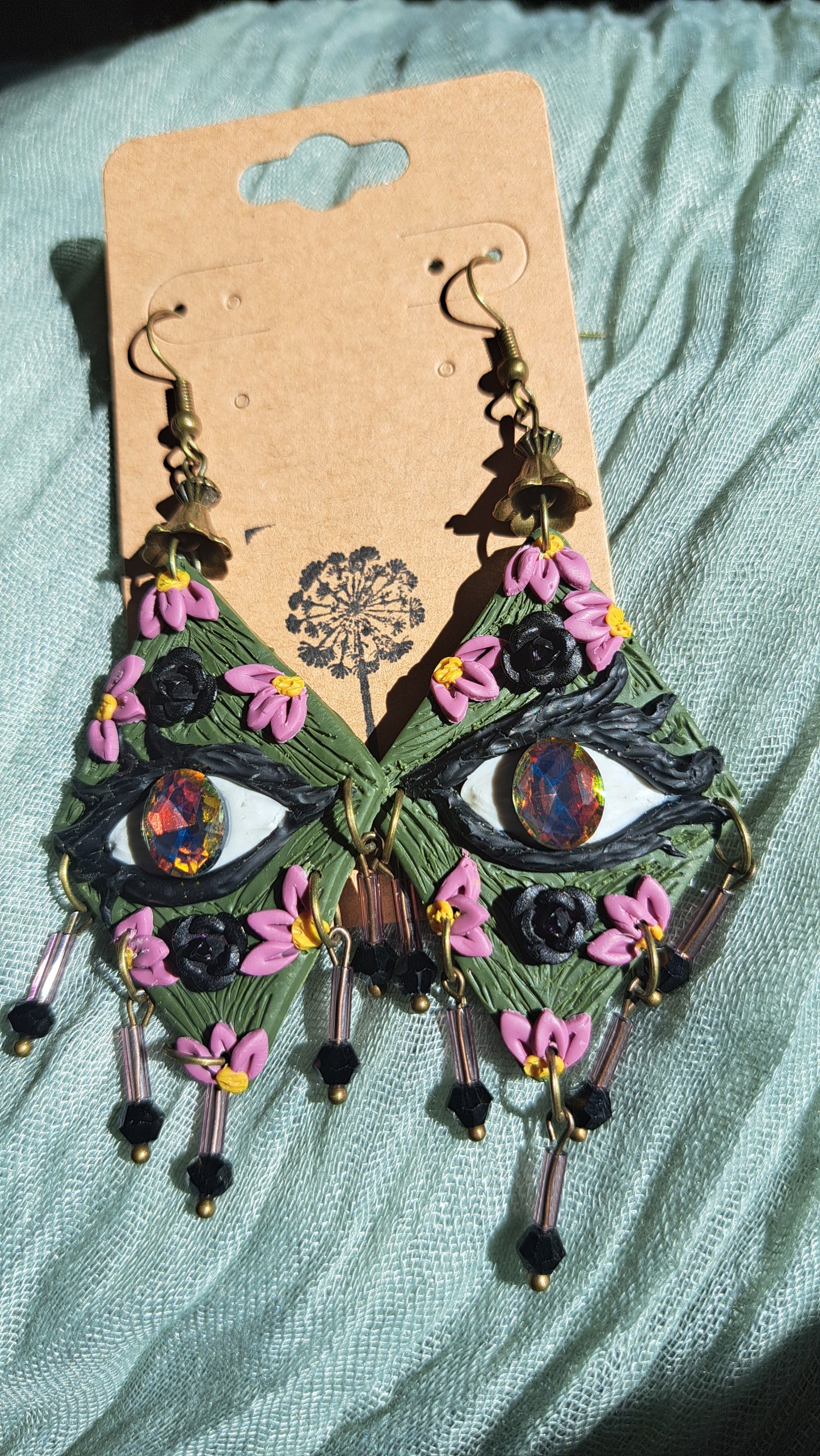 Handmade Polymer Clay "The Eye" Earrings