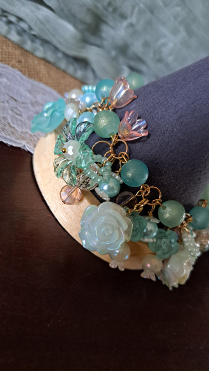 Handcrafted "Spring Morning" Clutter Bracelet