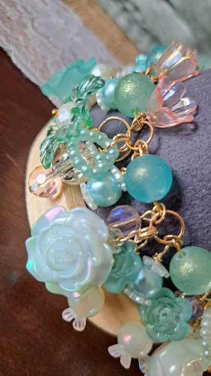 Handcrafted "Spring Morning" Clutter Bracelet