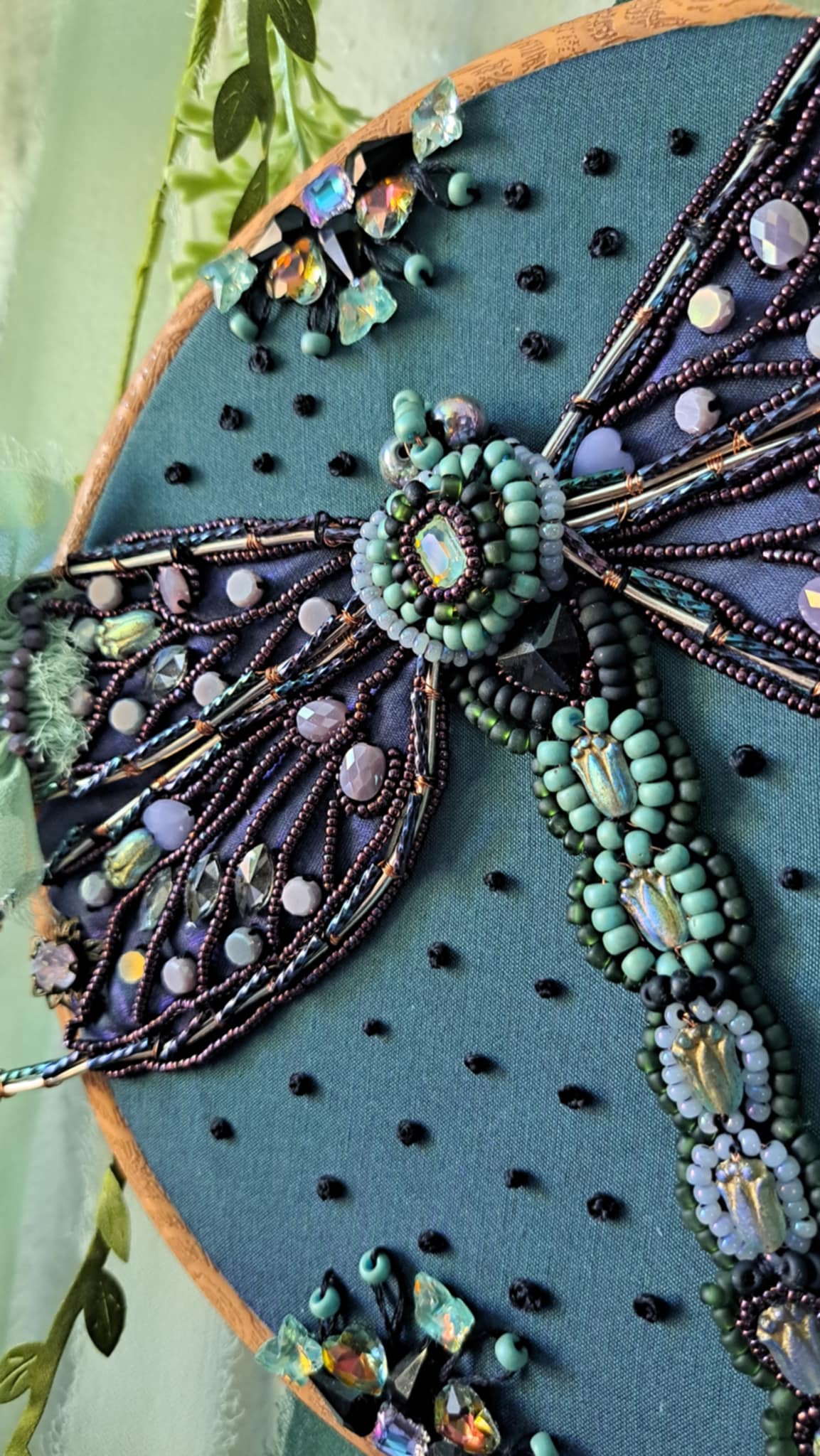 Handcrafted "The Dragonfly" Beaded Wall Hanger