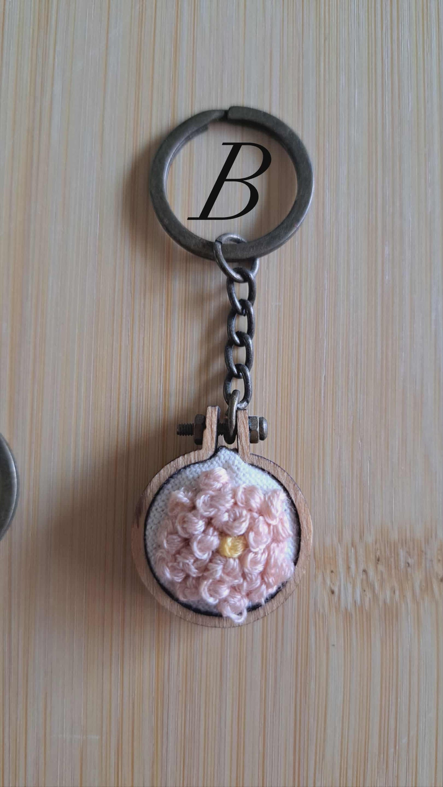 Handcrafted Embroidered Flower Keychains