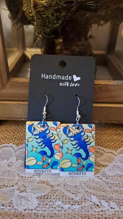 Acrylic Zodiac Sign Earrings