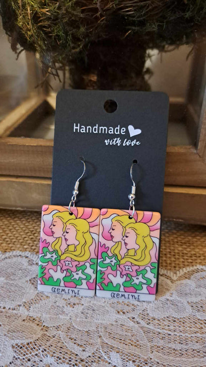 Acrylic Zodiac Sign Earrings