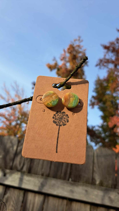 Marble Polymer Clay Studs