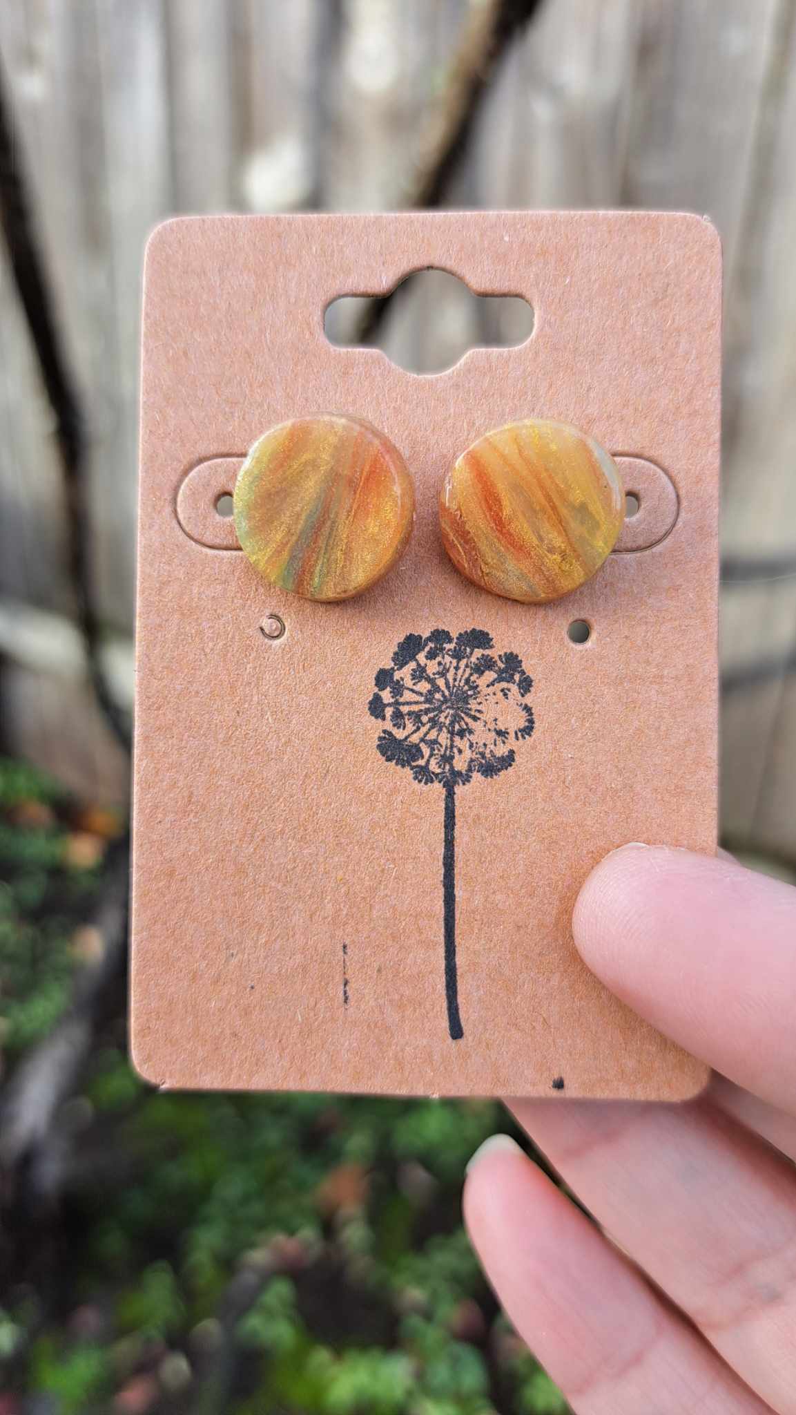 Marble Polymer Clay Studs