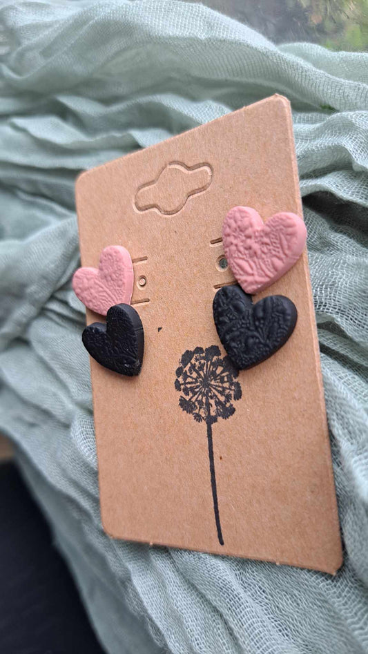 Lace Heart Studs (F)