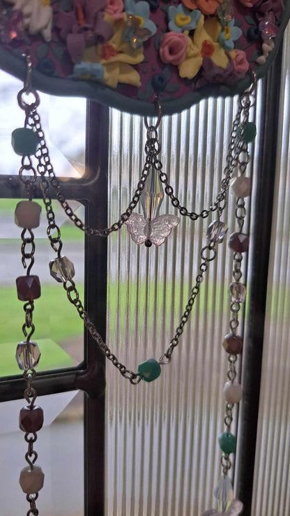 Handmade Spring Flowers Polymer Clay Wall Hanger