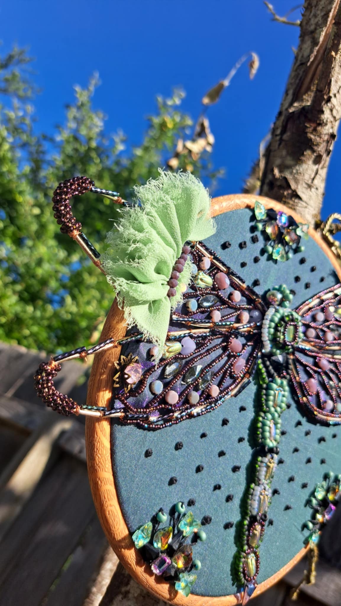 Handcrafted "The Dragonfly" Beaded Wall Hanger