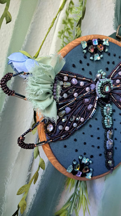 Handcrafted "The Dragonfly" Beaded Wall Hanger