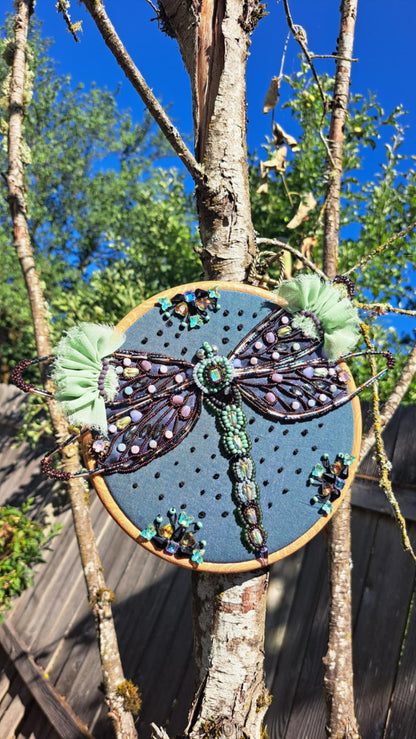 Handcrafted "The Dragonfly" Beaded Wall Hanger