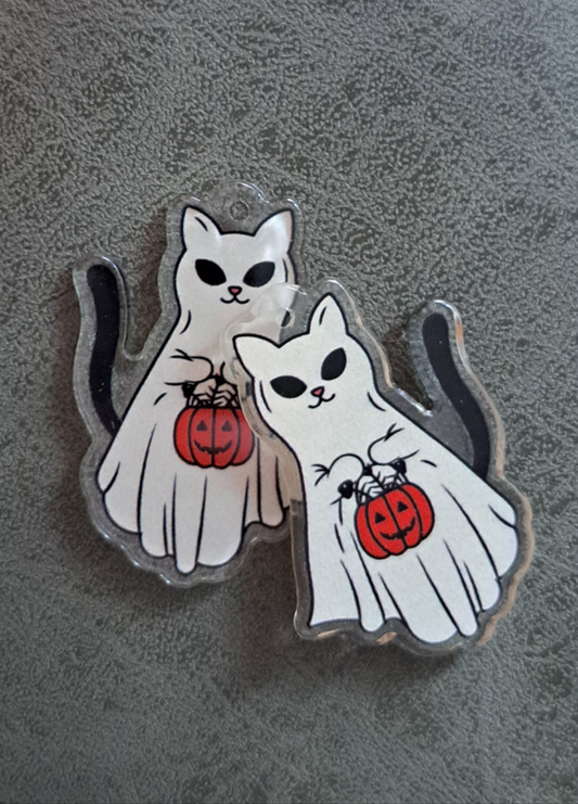 Acrylic "Cat Ghosty" Earrings